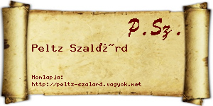 Peltz Szalárd névjegykártya